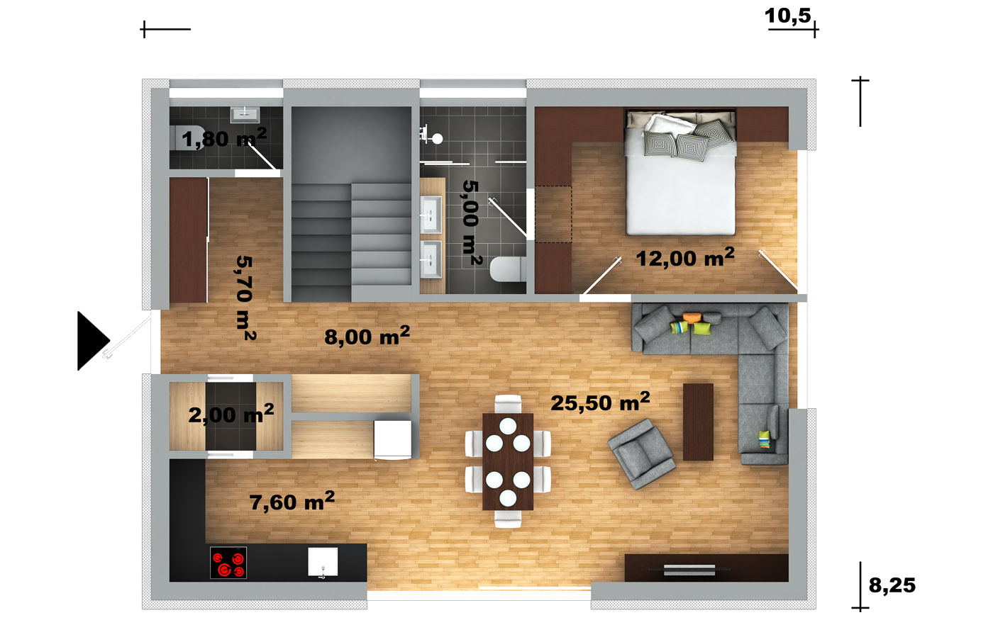 pôdorys domu Blanka 50