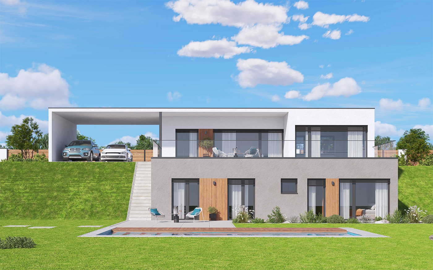 pohľad - perspektíva domu Dominik 48