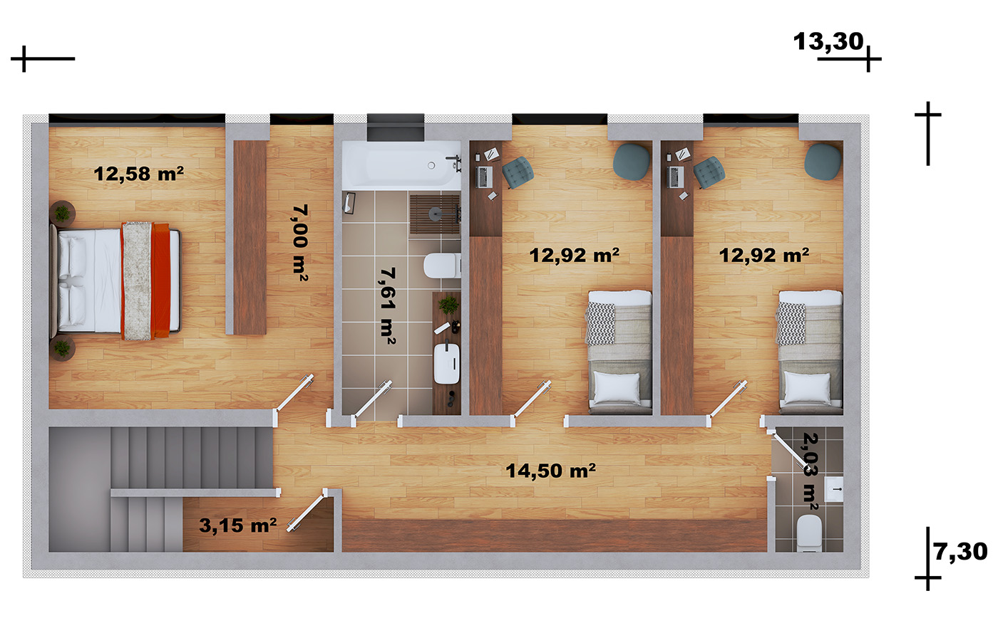 pôdorys domu Dominik 48