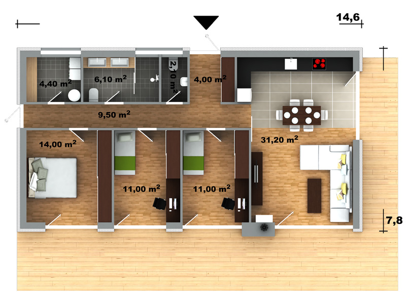 pôdorys domu Lukáš 26